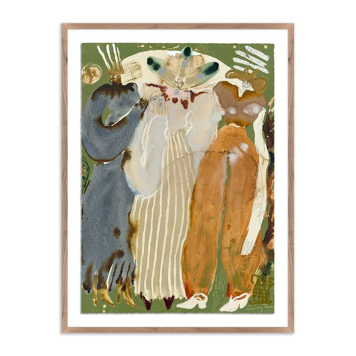 Wall Art The Beacon By Caroline Pinney - 30"X40" - Rustic Walnut