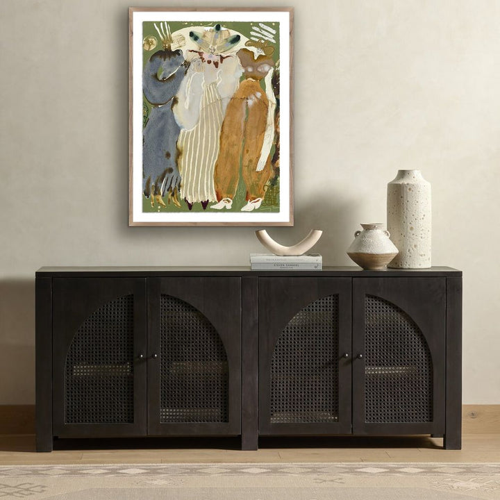 Wall Art The Beacon By Caroline Pinney - 30"X40" - Rustic Walnut