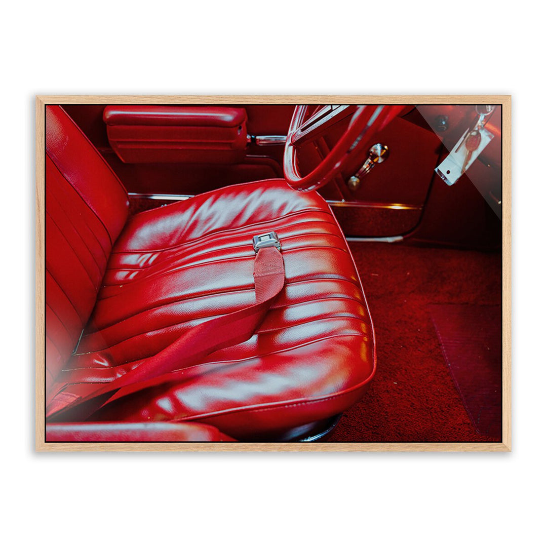 L'S Car By Ella Virginia West - 40"X30" - White Oak - Framed Metal