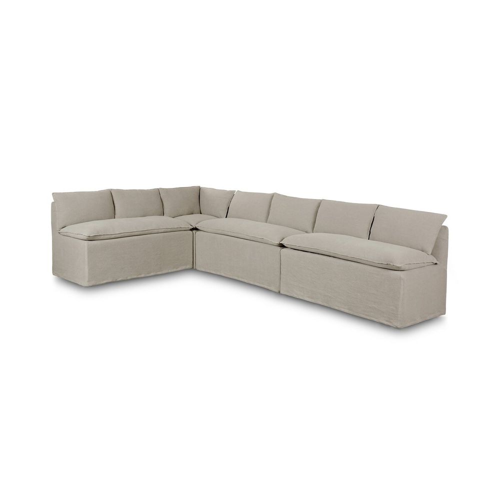 Andre Slipcover Dining Banquette L-Shape