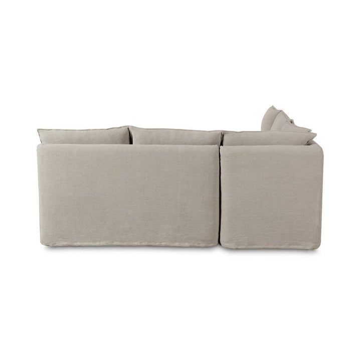 Banquettes Drew Slipcover Dining Banquette - Stone