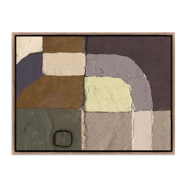 Textile 1 By Raoul Morren - 24"X32" - Rustic Walnut Floater