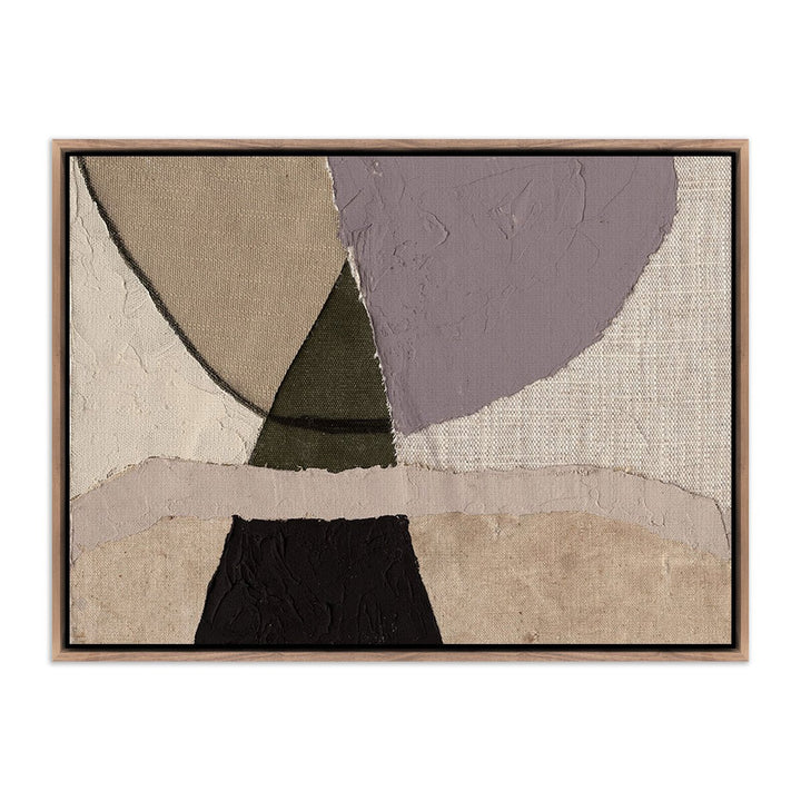 Textile 2 By Raoul Morren - 18"X24" - Rustic Wanut Floater