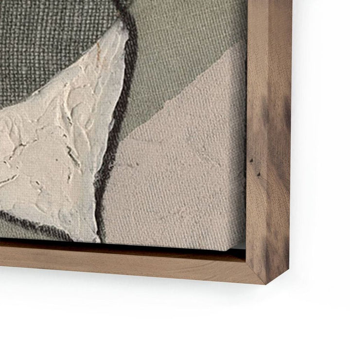 Wall Art Textile 4 By Raoul Morren - 18"X24" - Rustic Walnut Floater