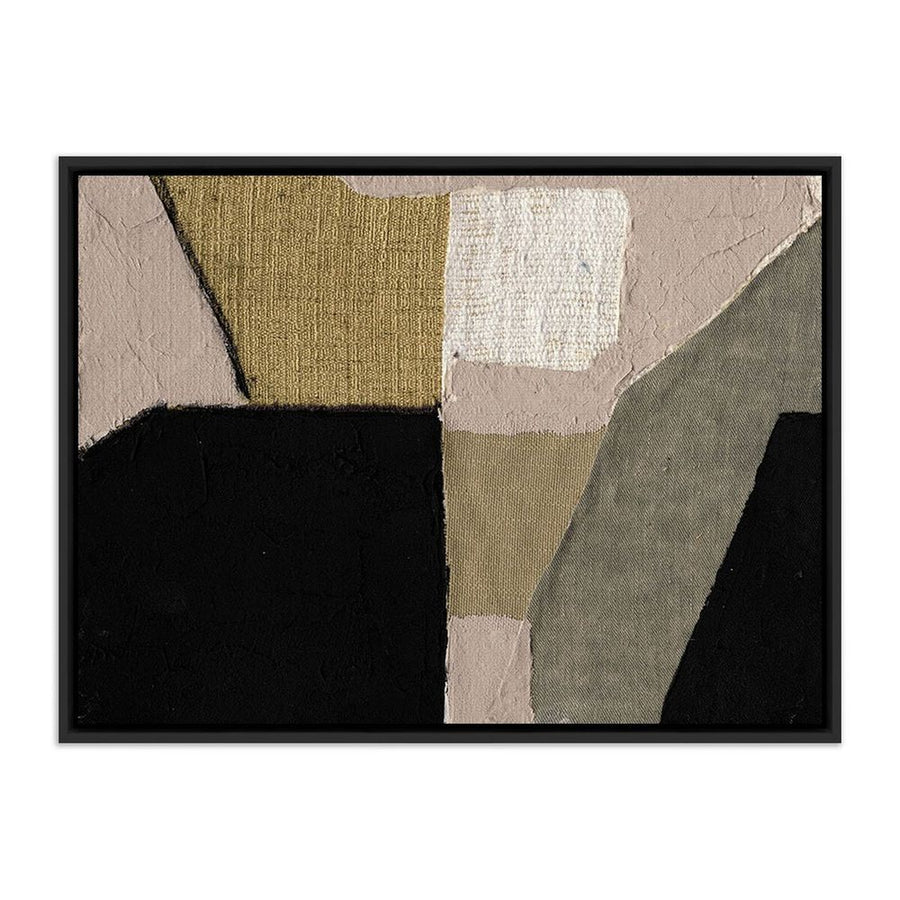 Wall Art Textile 5 By Raoul Morren - 36"X48" - Black Maple Floater