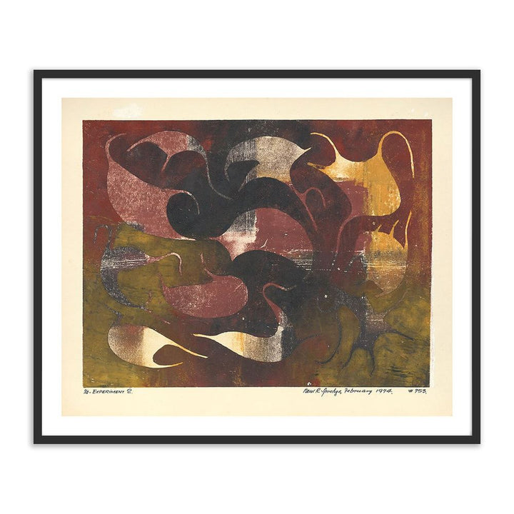 Wall Art Experminet Ii By Pepi Sprohge - 48"X40" - Black Maple
