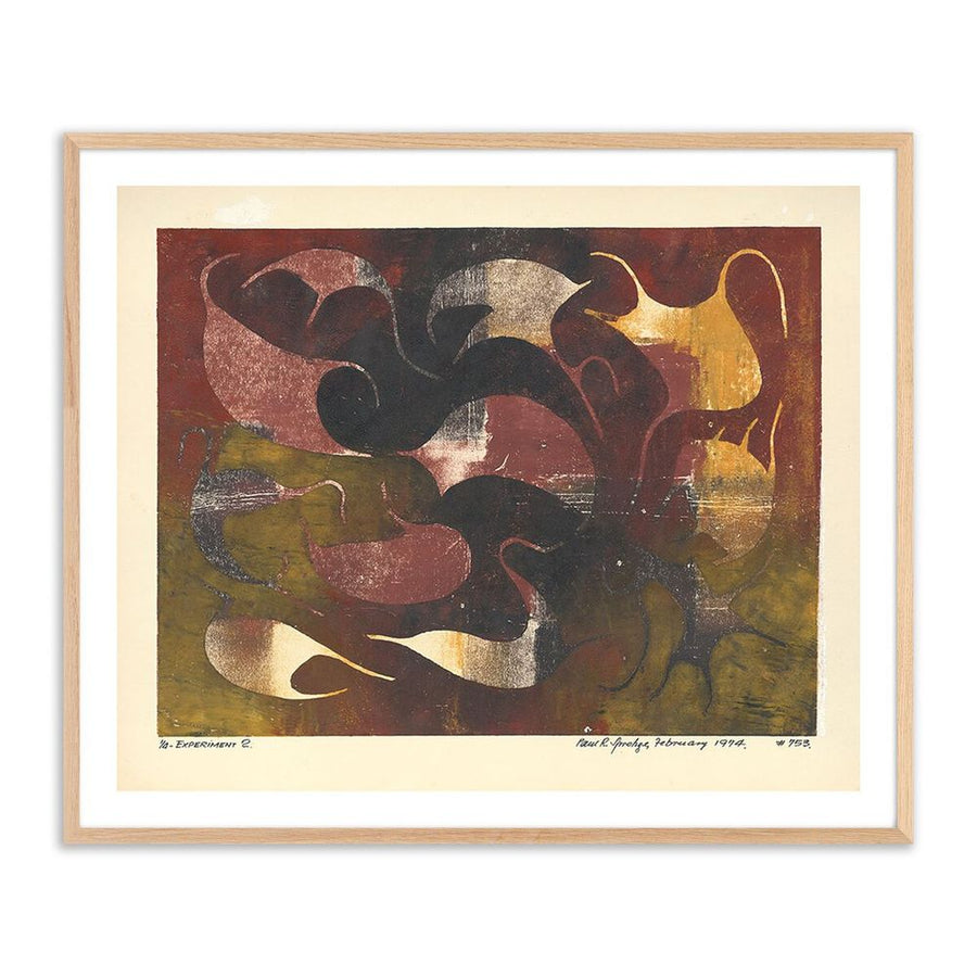 Wall Art Experminet Ii By Pepi Sprohge - 48"X40" - White Oak