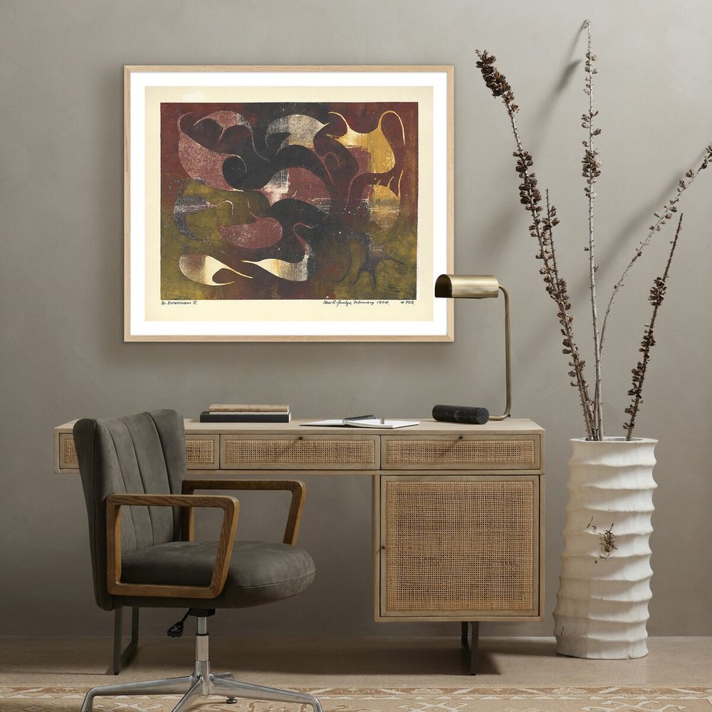 Wall Art Experminet Ii By Pepi Sprohge - 40"X33.5" - White Oak