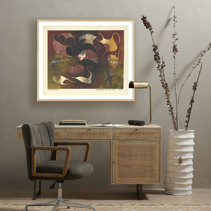 Wall Art Experminet Ii By Pepi Sprohge - 40"X33.5" - White Oak