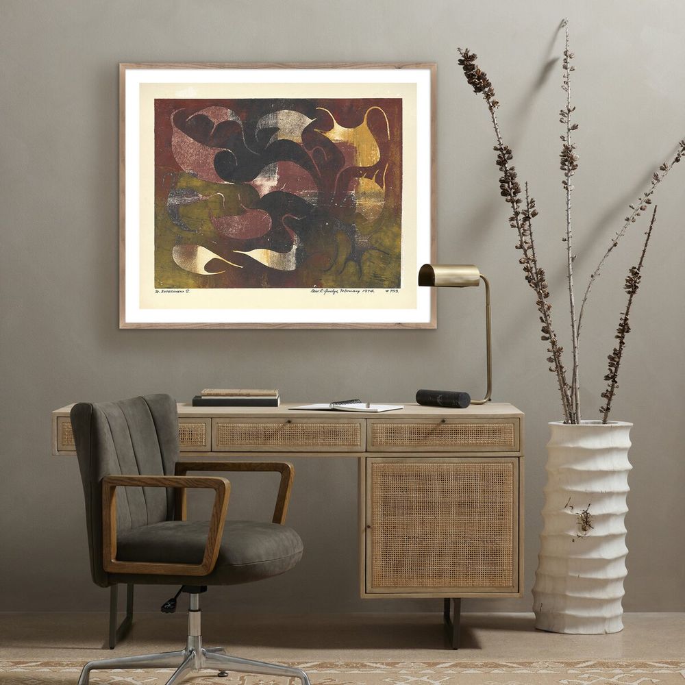 Wall Art Experminet Ii By Pepi Sprohge - 40"X33.5" - Rustic Walnut