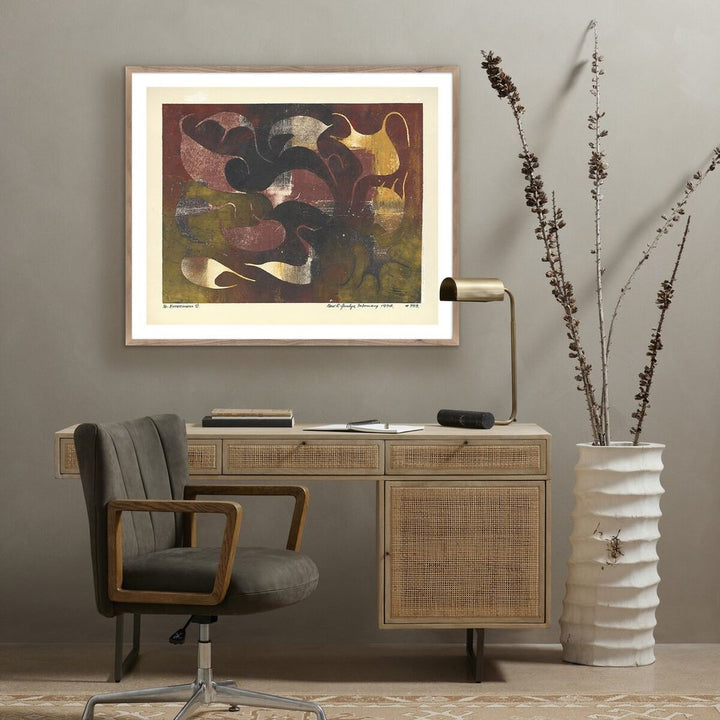 Wall Art Experminet Ii By Pepi Sprohge - 40"X33.5" - Rustic Walnut