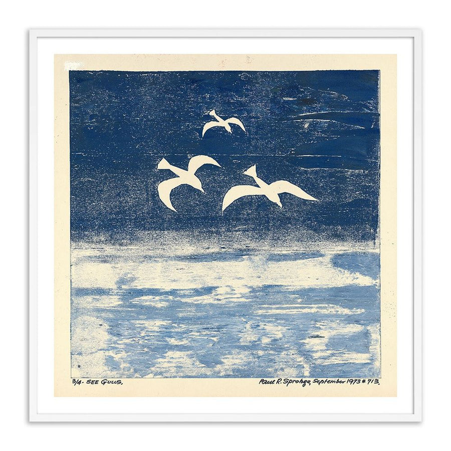 Wall Art See Gulls By Pepi Sprohge - 32"X32" - White Maple