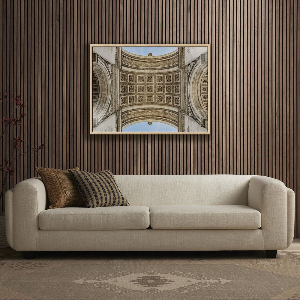 Wall Art Arc De Triumphe By Guy Sargent - 40"X30" - White Oak - Framed Metal