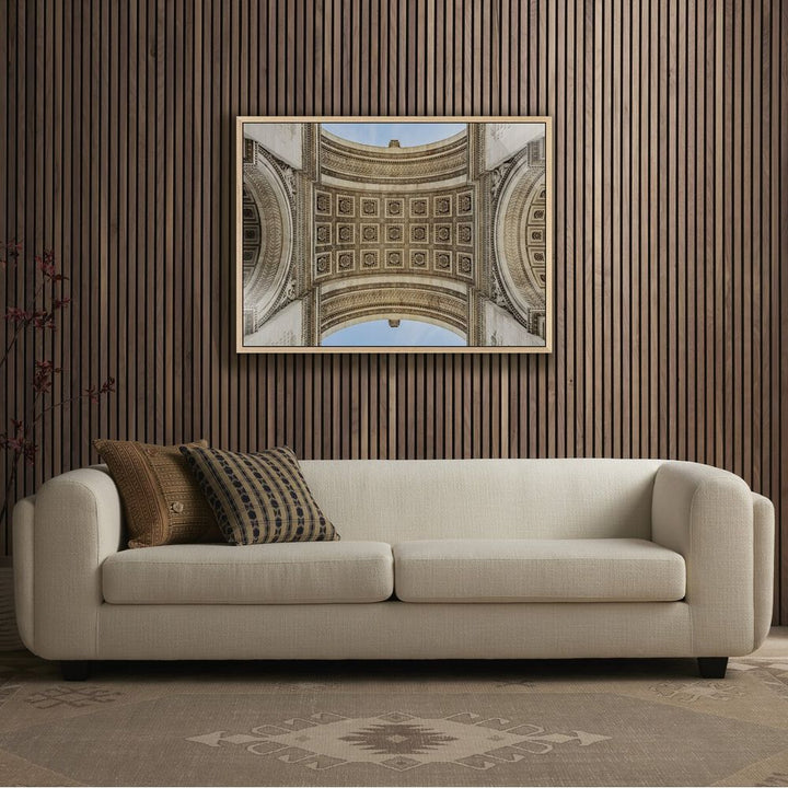 Wall Art Arc De Triumphe By Guy Sargent - 40"X30" - White Oak - Framed Metal