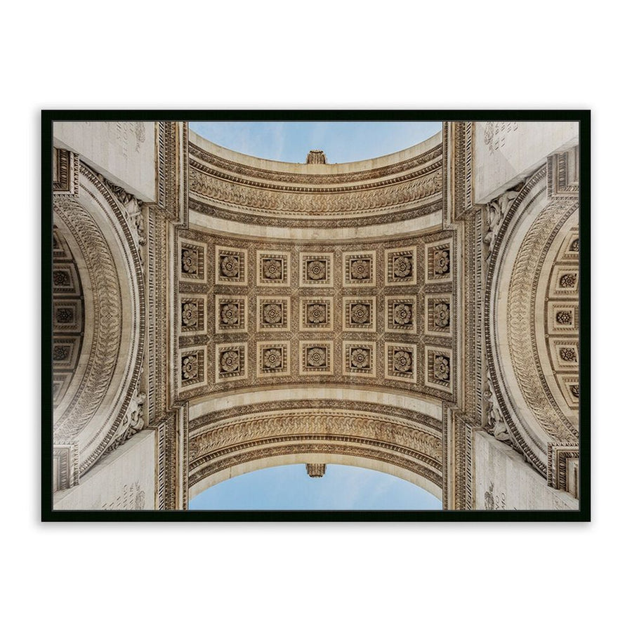 Wall Art Arc De Triumphe By Guy Sargent - 40"X30" - Black Maple - Framed Metal