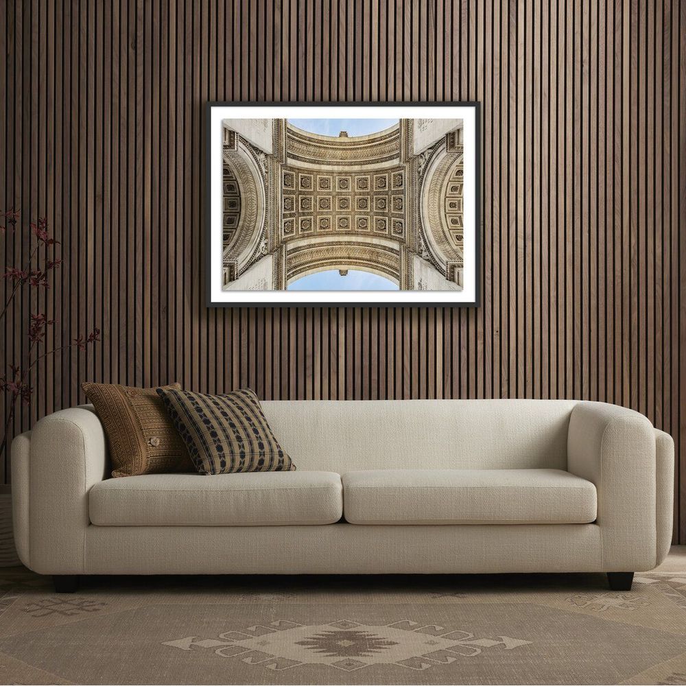 Wall Art Arc De Triumphe By Guy Sargent - 40"X30" - Black Maple - Framed Paper
