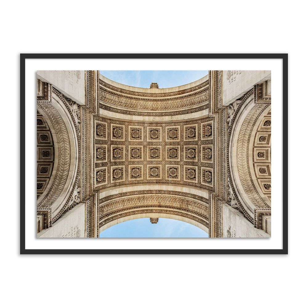 Wall Art Arc De Triumphe By Guy Sargent - 72"X48" - Black Maple - Framed Paper