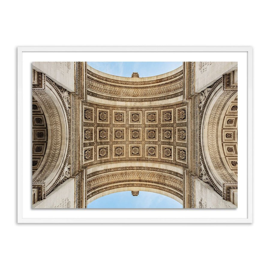Wall Art Arc De Triumphe By Guy Sargent - 72"X48" - White Maple - Framed Paper