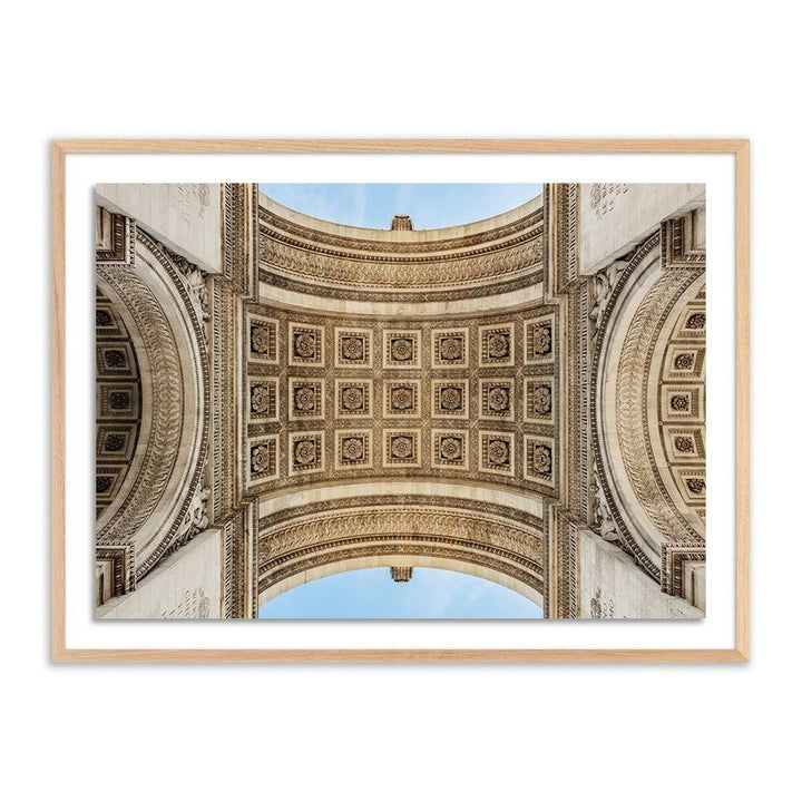 Wall Art Arc De Triumphe By Guy Sargent - 48"X36" - White Oak - Framed Paper