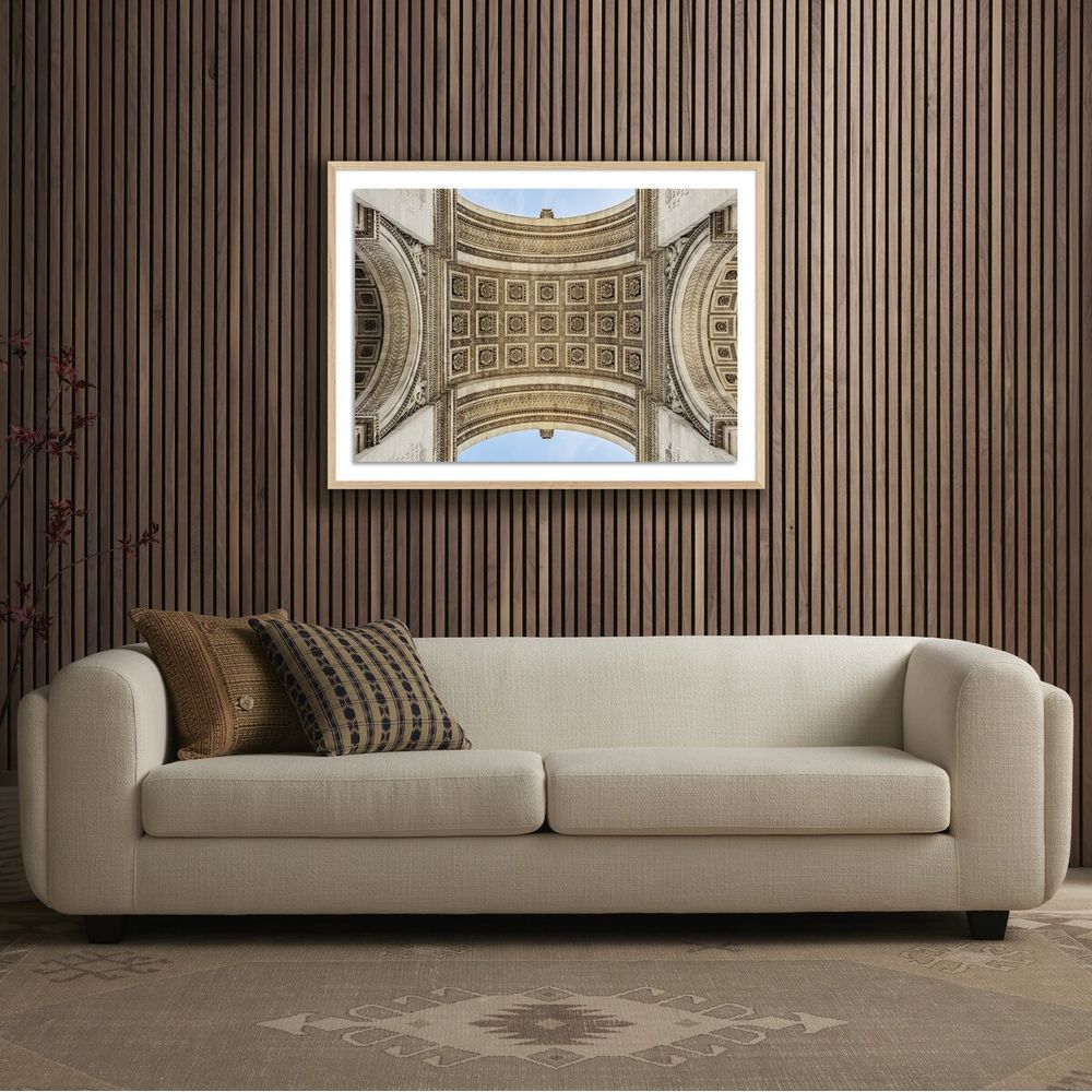 Wall Art Arc De Triumphe By Guy Sargent - 40"X30" - White Oak - Framed Paper