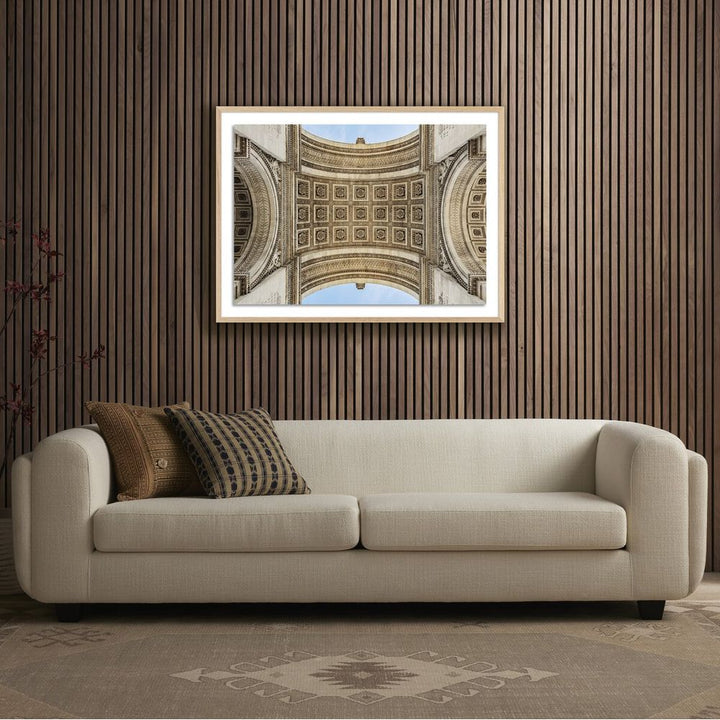 Wall Art Arc De Triumphe By Guy Sargent - 40"X30" - White Oak - Framed Paper