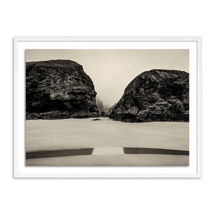Wall Art Bedruthan Steps By Guy Sargent - 32"X24" - White Maple