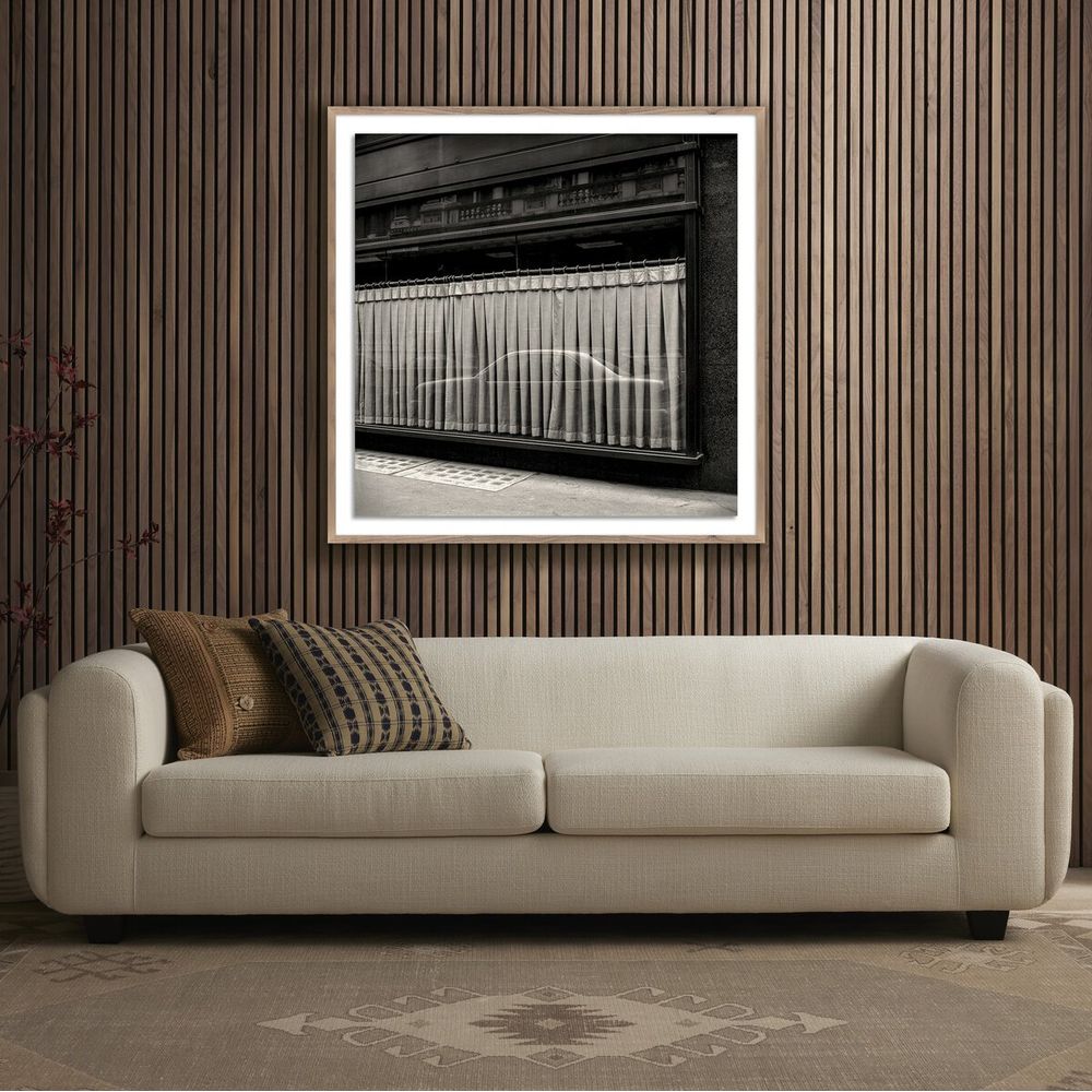 Wall Art Cecconis By Guy Sargent - 40"X40" - Rustic Walnut - Framed Paper