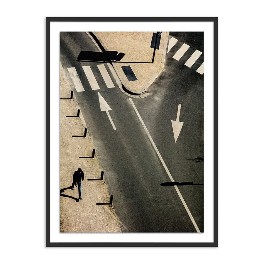 Wall Art The Road - Caen By Guy Sargent - 30"X40" - Black Maple