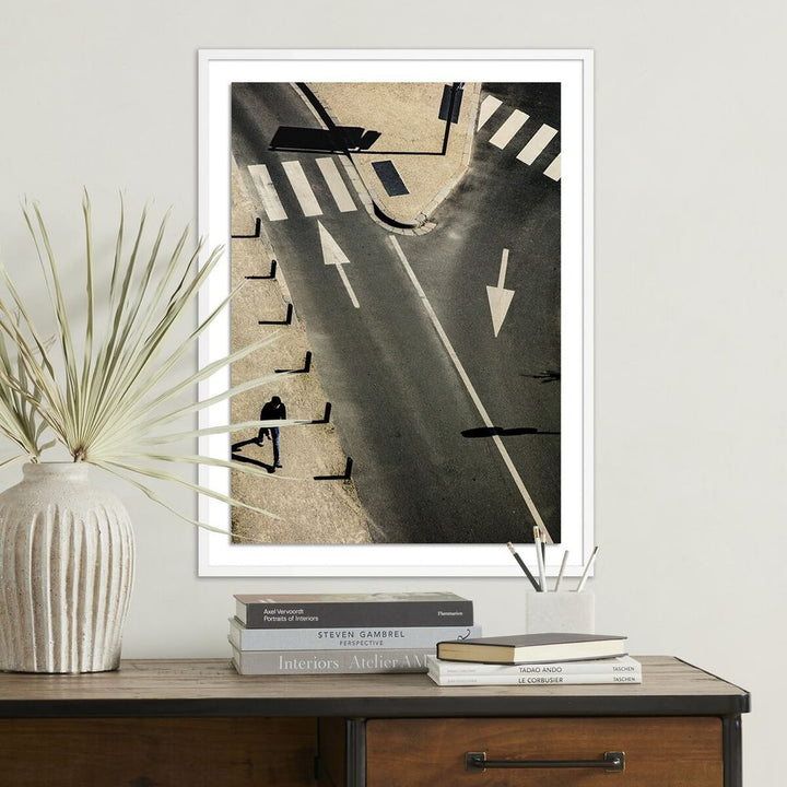 Wall Art The Road - Caen By Guy Sargent - 30"X40" - White Maple