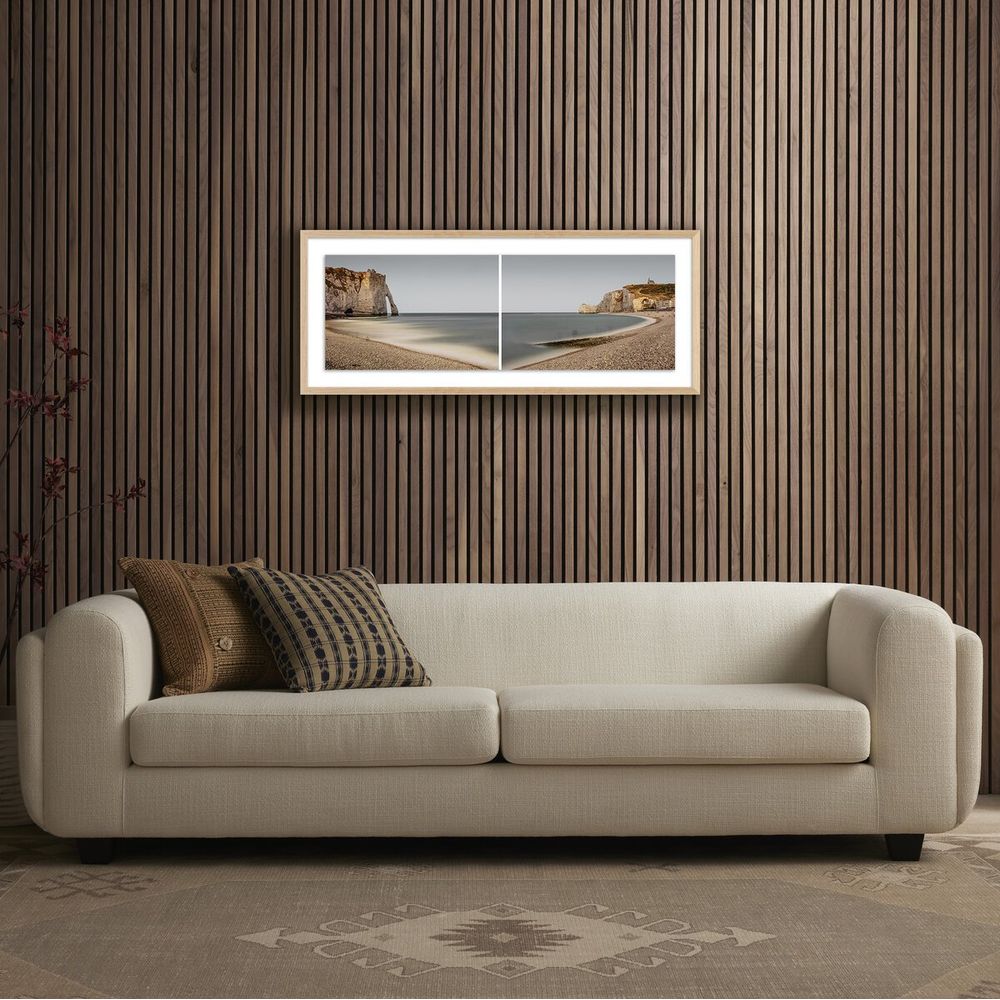 Wall Art Etretat By Guy Sargent - 40"X16.5" - White Oak