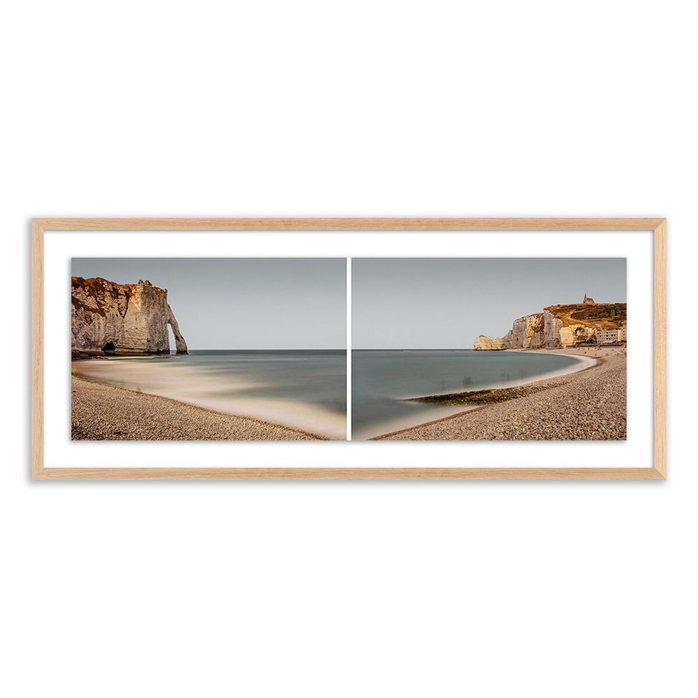 Wall Art Etretat By Guy Sargent - 48"X19.5" - White Oak