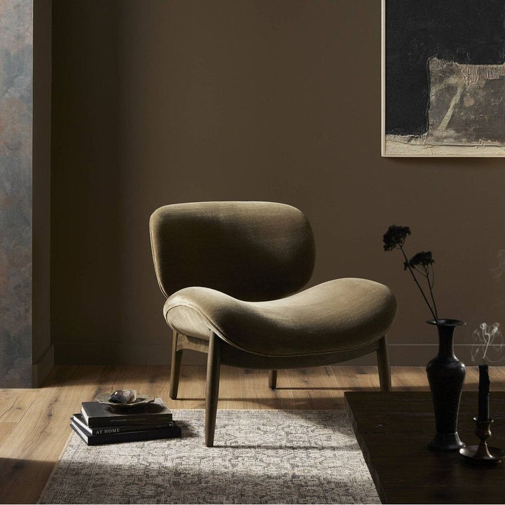 Lounge Chairs Celine Chair: Monte Olive - Sienna Brown