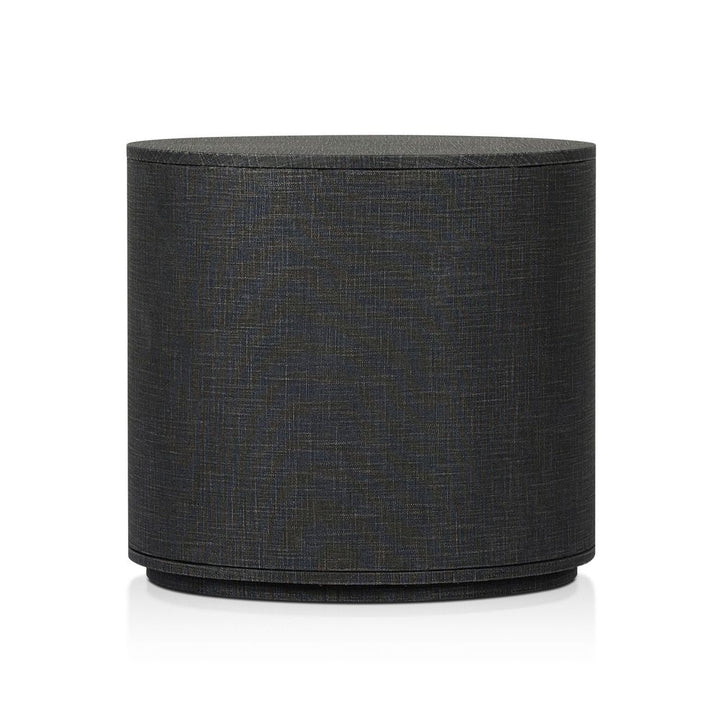 Amelia Oval Nightstand - Black Linen