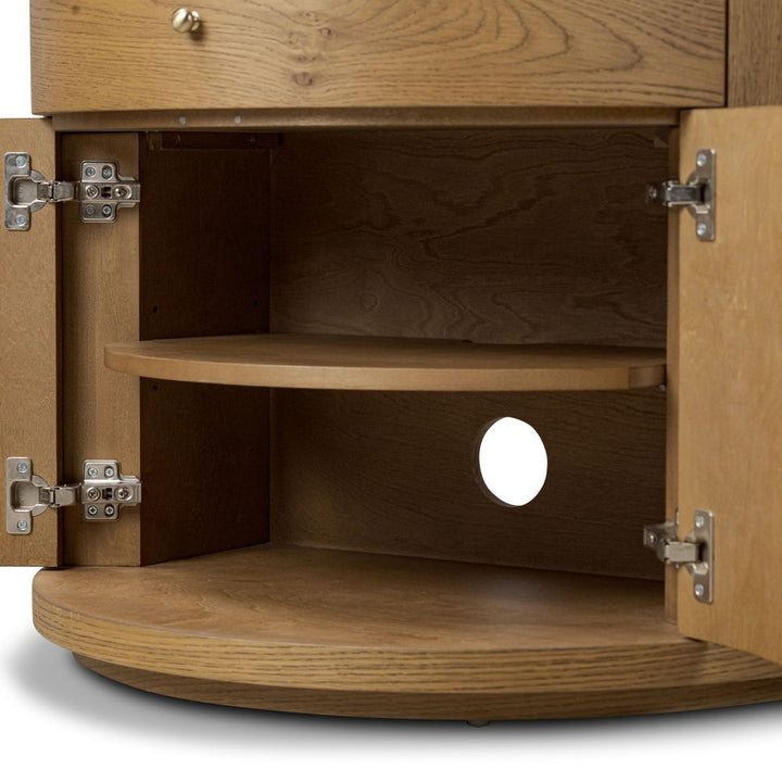 Ashton Nightstand - Cream Marble