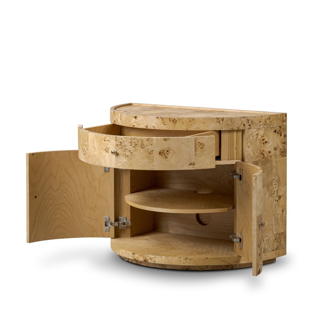Ashton Nightstand - Natural Poplar Burl