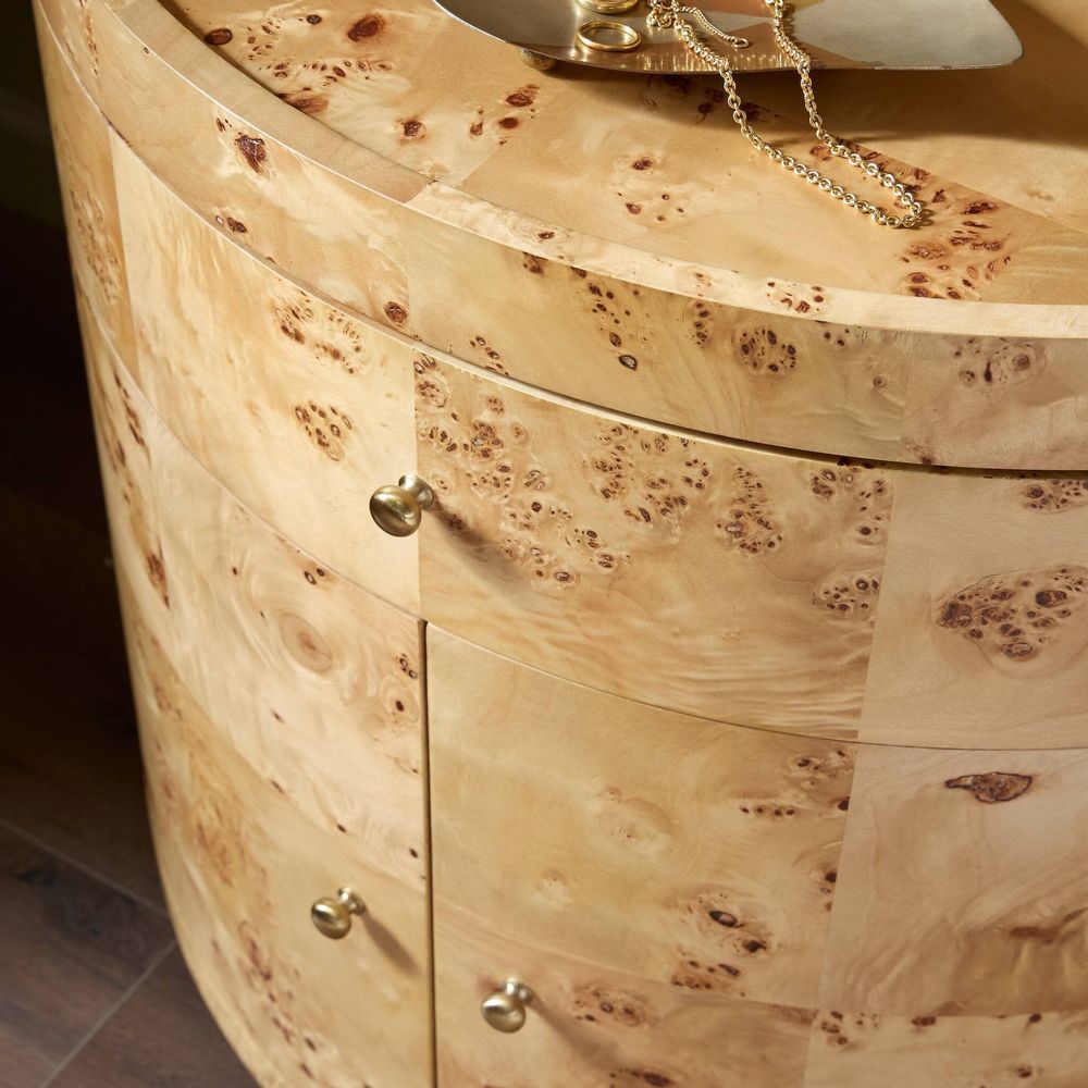 Ashton Nightstand - Natural Poplar Burl