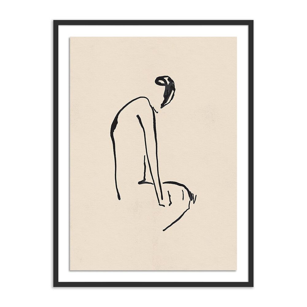 Wall Art Sad Moments Ii By Coup D'Esprit - 24"X32" - Black Maple
