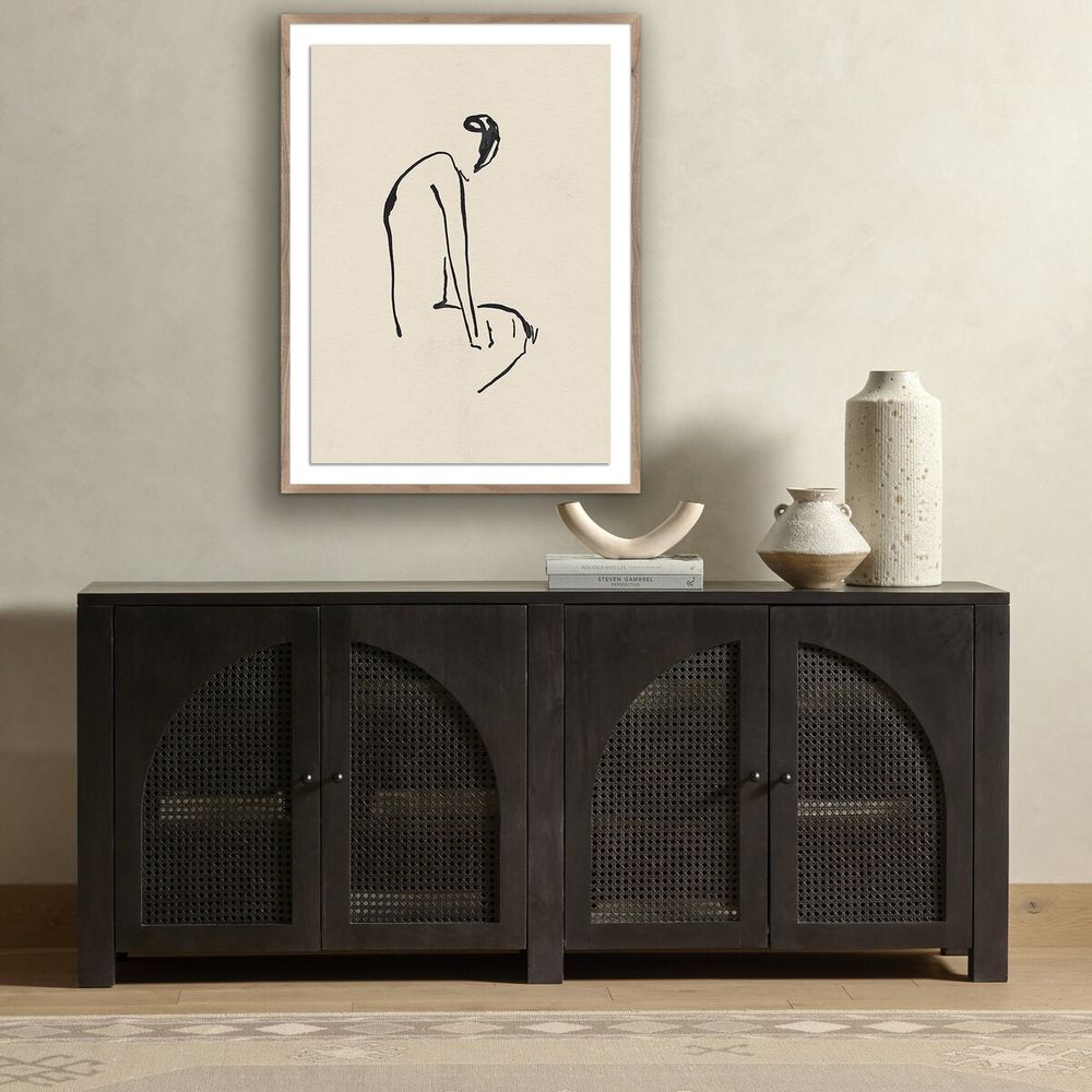 Wall Art Sad Moments Ii By Coup D'Esprit - 30"X40" - Rustic Walnut