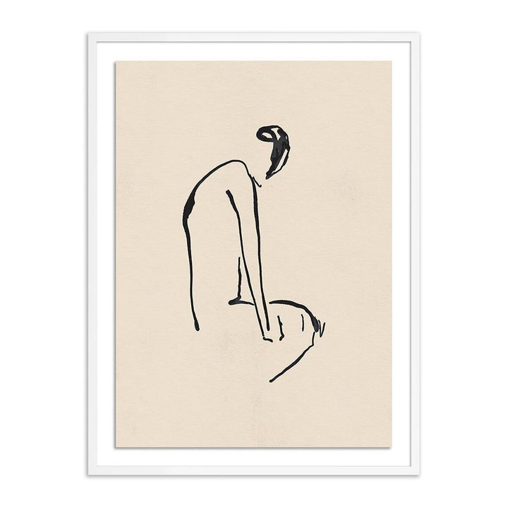Wall Art Sad Moments Ii By Coup D'Esprit - 30"X40" - White Maple