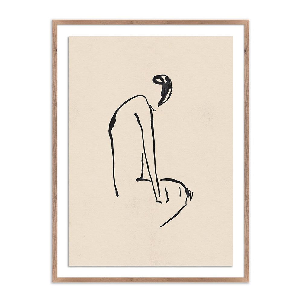 Wall Art Sad Moments Ii By Coup D'Esprit - 24"X32" - Rustic Walnut