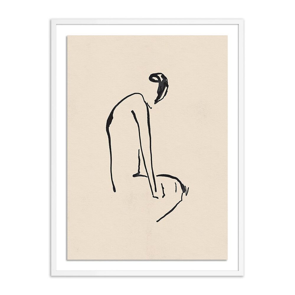 Wall Art Sad Moments Ii By Coup D'Esprit - 24"X32" - White Maple