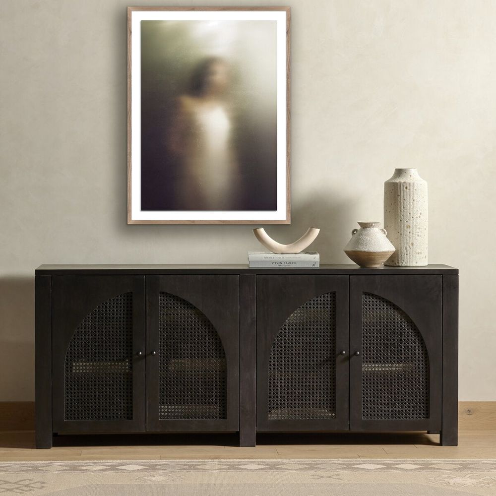 Wall Art Foggy Dream I By Coup D'Esprit - 30"X40" - Rustic Walnut - Framed Paper