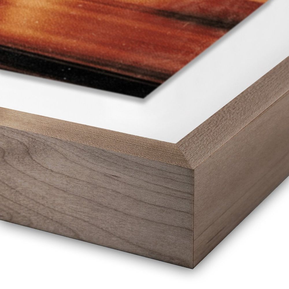 Wall Art Shadow By Coup D'Esprit - 40"X30" - Rustic Walnut