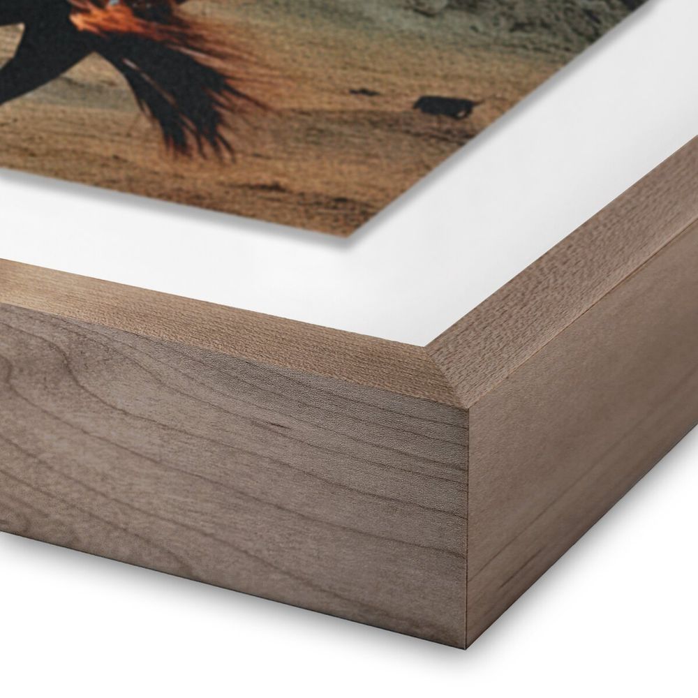 Wall Art Horse By Coup D'Esprit - 24"X18" - Rustic Walnut