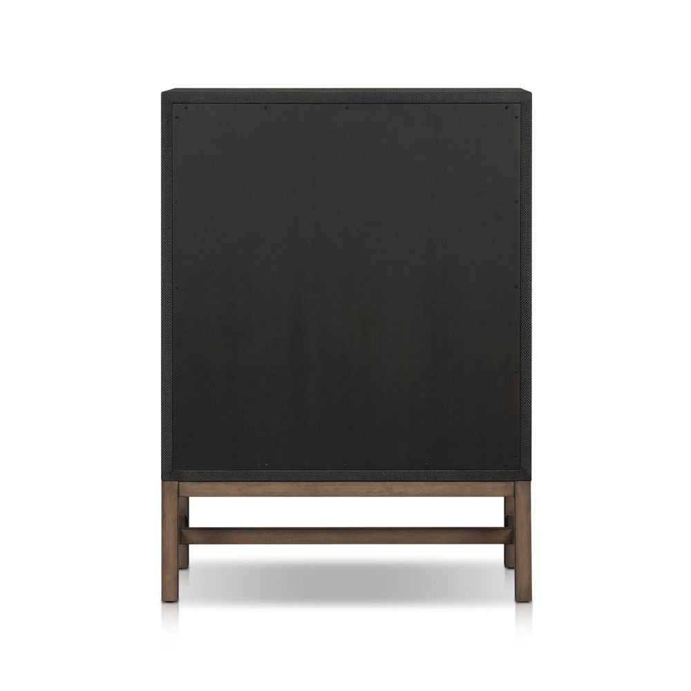Fiona Tall Dresser - Black Raffia