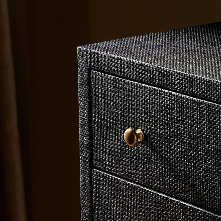 Fiona Tall Dresser - Black Raffia