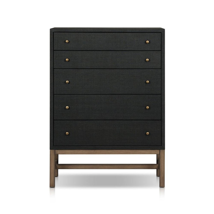 Dressers & Chests Fiona Tall Dresser - Black Raffia