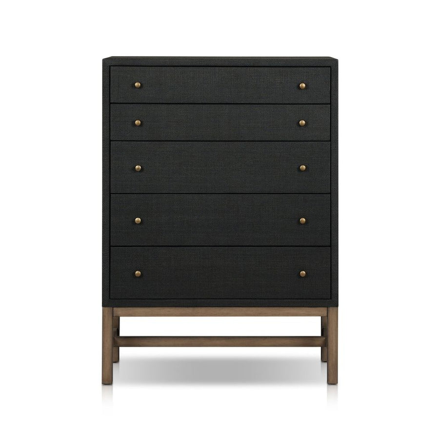 Dressers & Chests Fiona Tall Dresser - Black Raffia