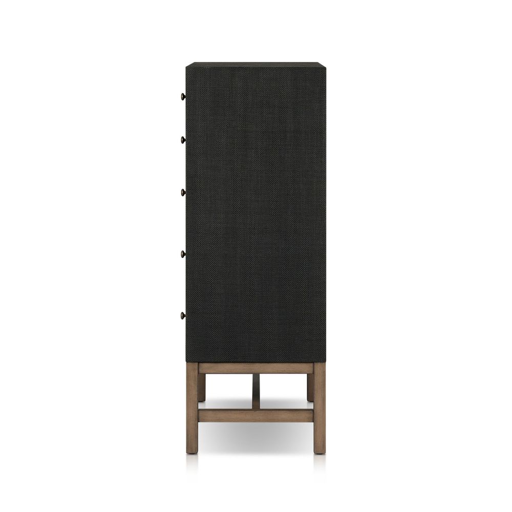 Dressers & Chests Fiona Tall Dresser - Black Raffia
