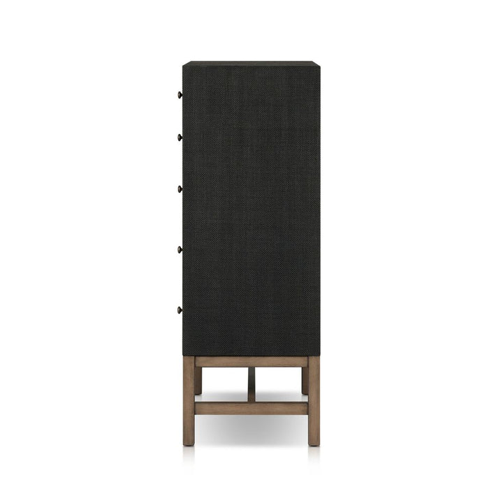 Dressers & Chests Fiona Tall Dresser - Black Raffia